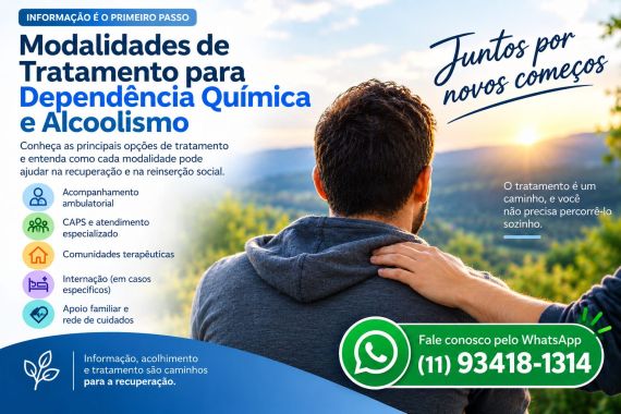 Modalidades de Tratamento e Tipos de Internação para Dependência Química e Alcoolismo